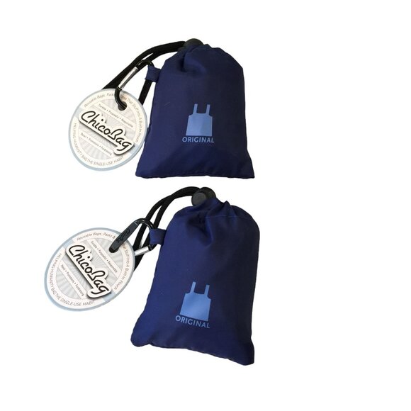 CHICOBAG Original Mazarine Blue Set of 2 Reusable Bags with Storage Bag - Picture 1 of 2